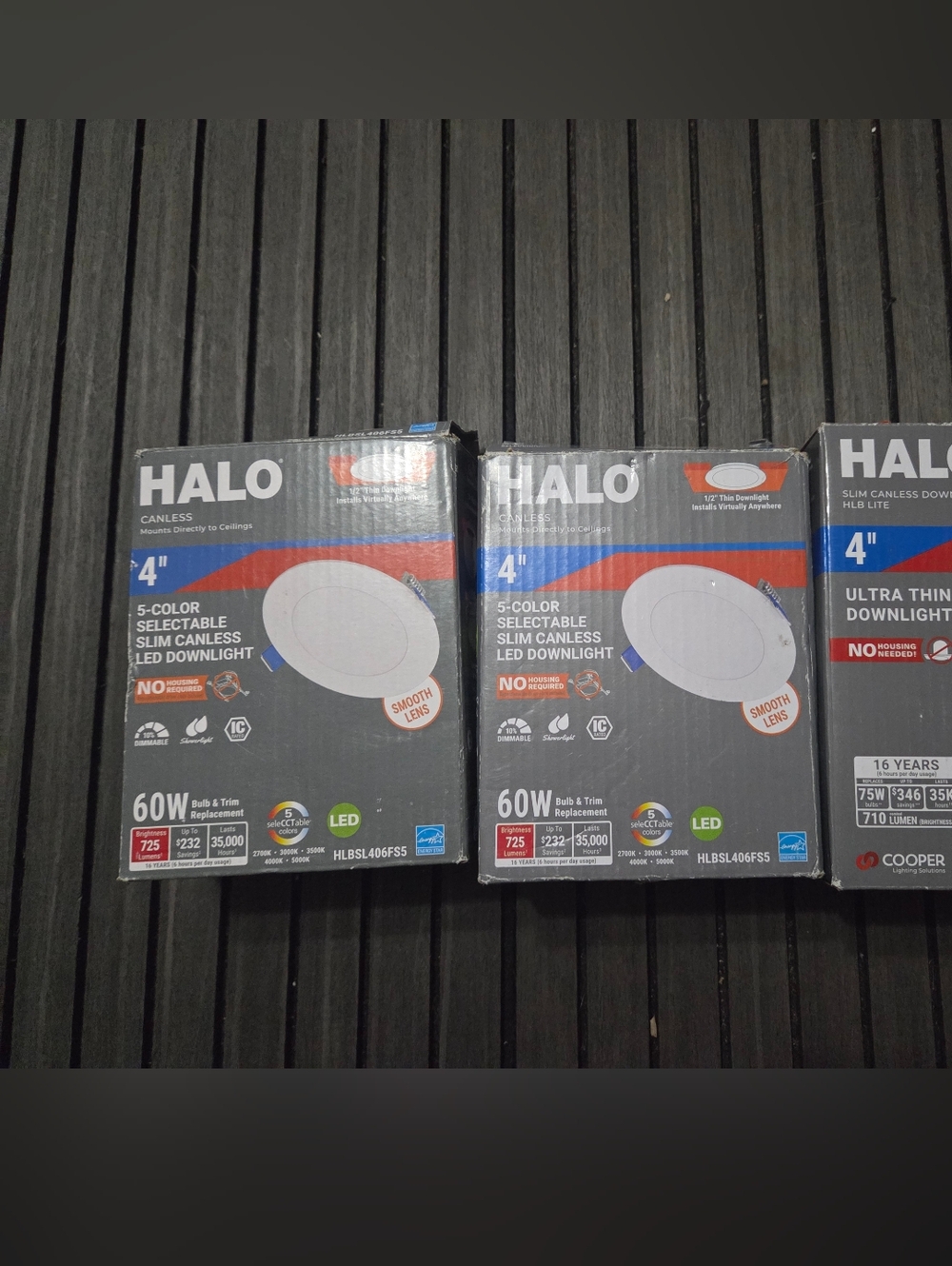 Bundle Of 3 Halo 4" Canless Lights